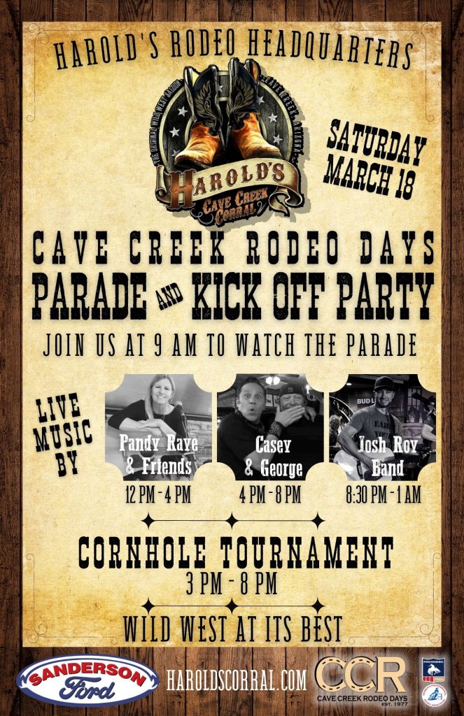 Cave Creek Rodeo Days Kick Off Party at Harold's Corral