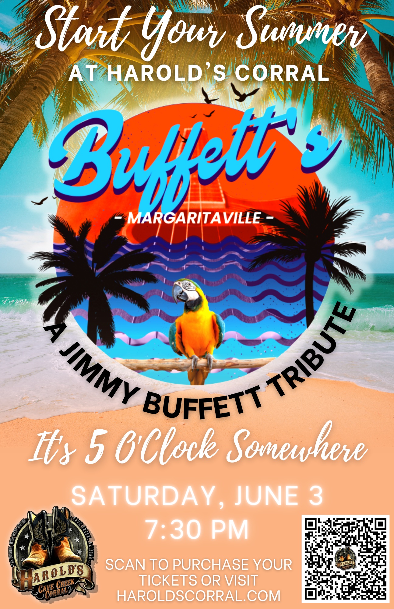 jimmy buffett tribute at Harold's Corral in Cave Creek