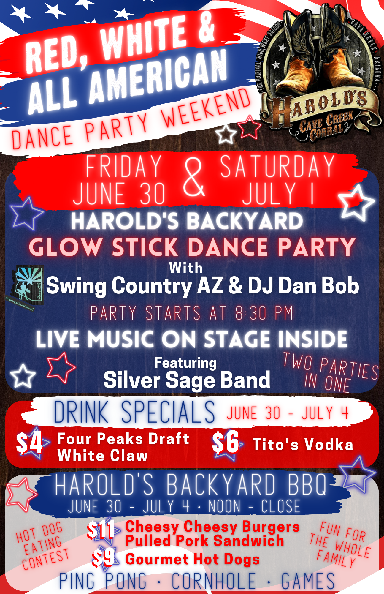 4th of July celebration at Harold's Corral in Cave Creek