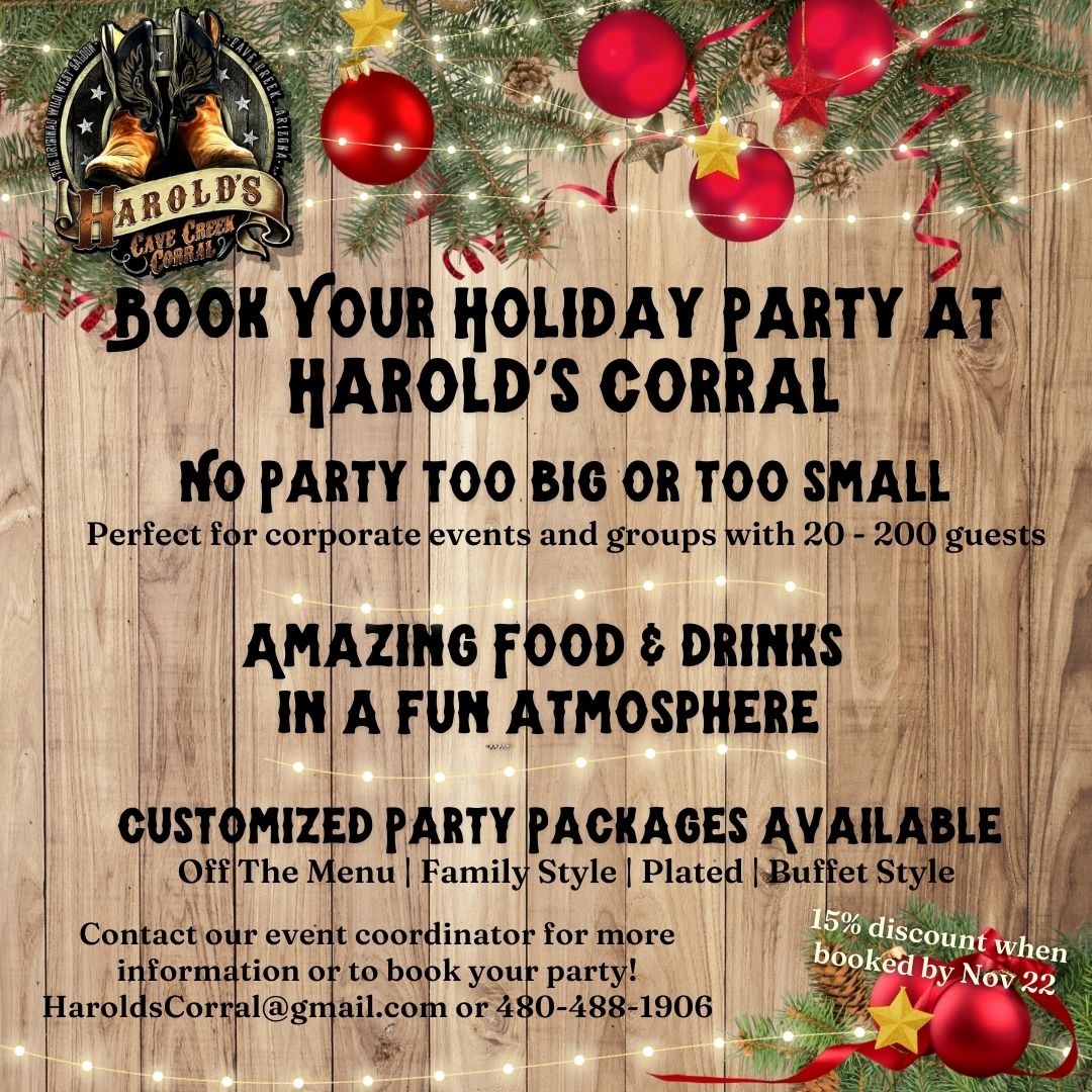 Host Your Holiday Party at Harold's