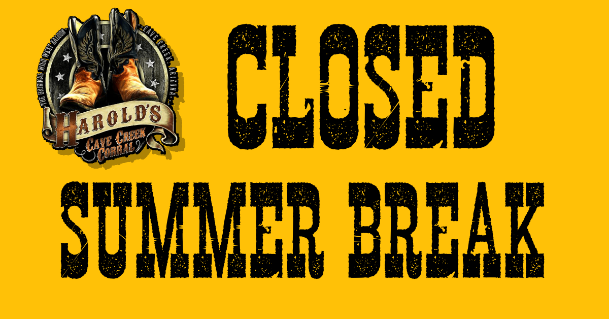 harolds is closed for summer break aug 7-10