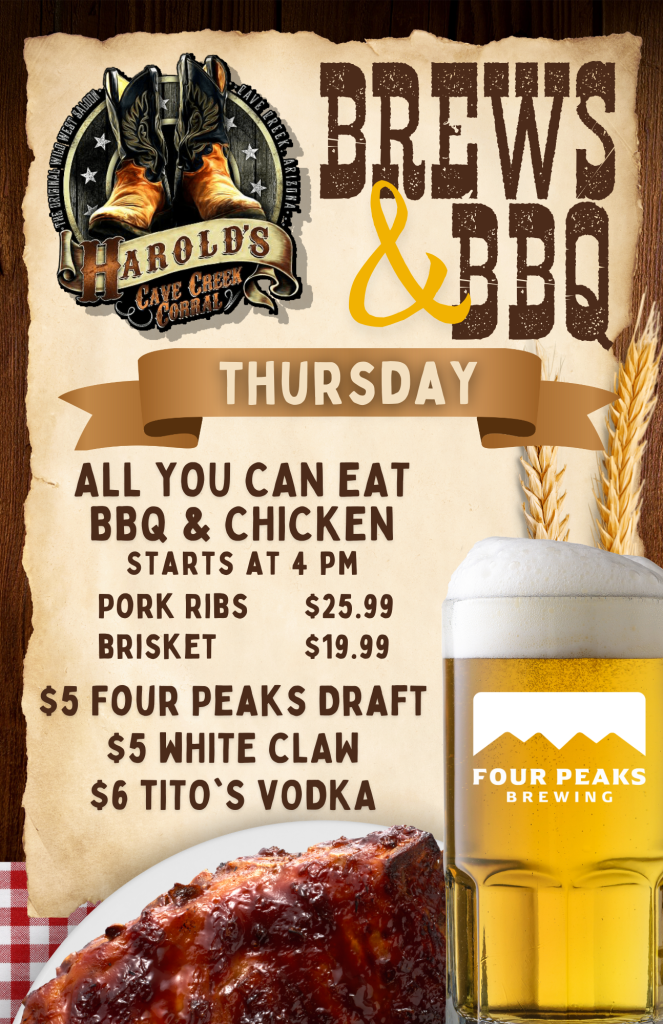 Brews and BBQ at Harold's Corral in cave creek