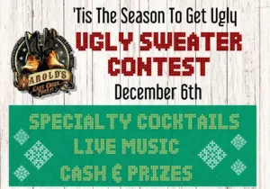 ugly sweater contest at Harold's corral in cave creek