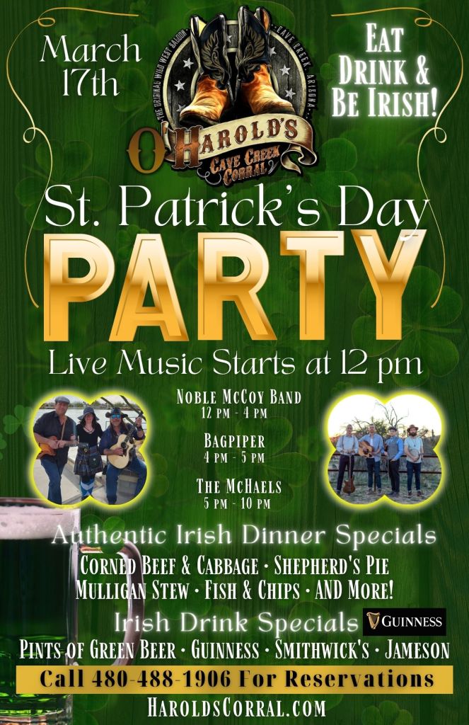St Patrick's Day party at Harold's Corral in Cave Creek