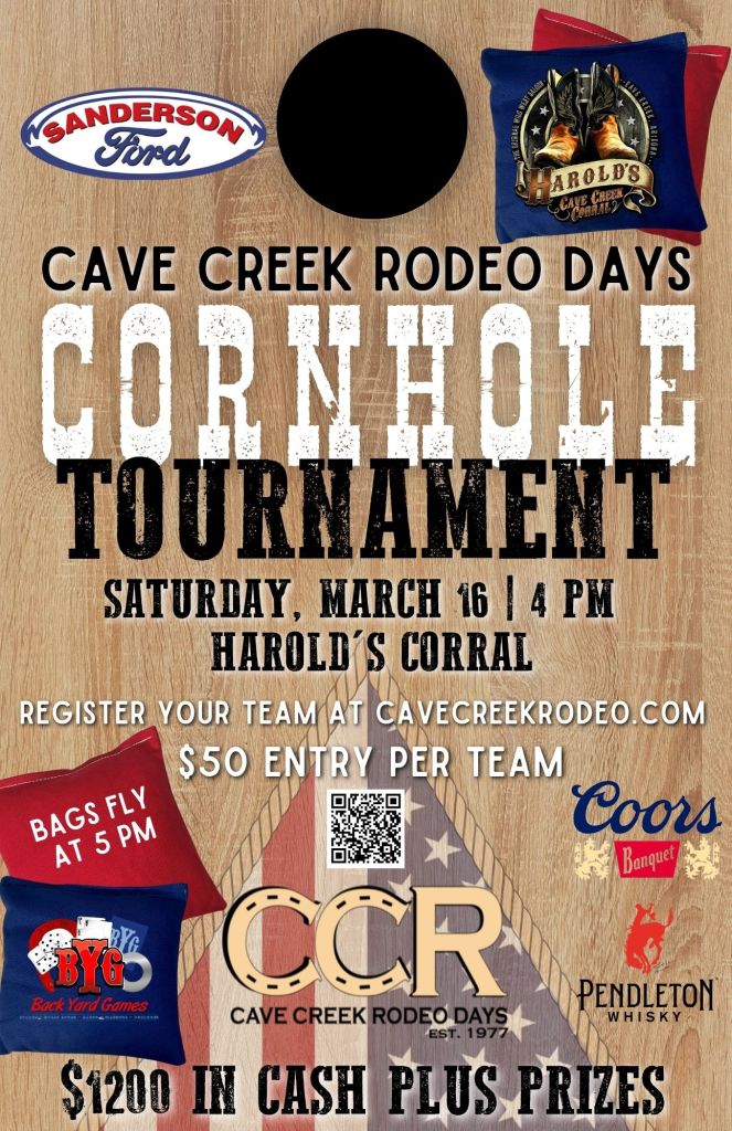 cave creek rodeo days cornhole tournament at harold's corral in cave creek