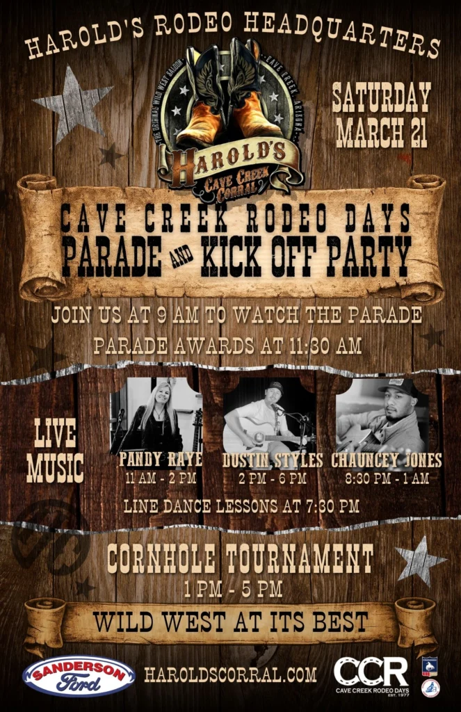 cave creek rodeo days party at harold's corral