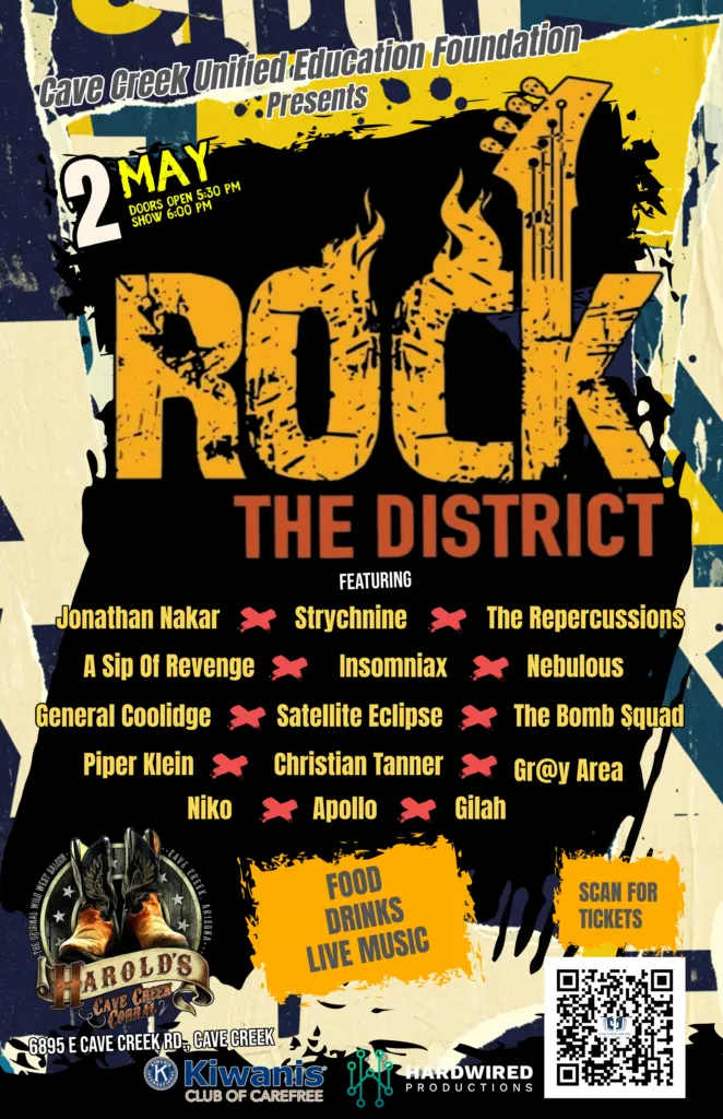 rock the district at harold's corral in cave creek for cave creek unified education foundation