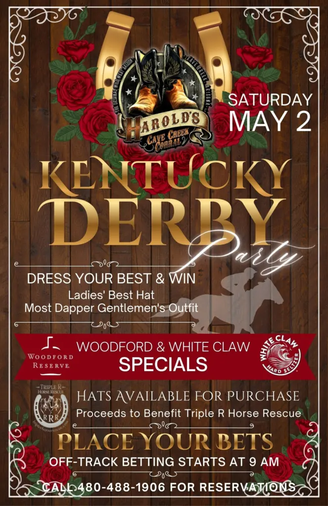 kentucky derby part at harold's corral in cave creek