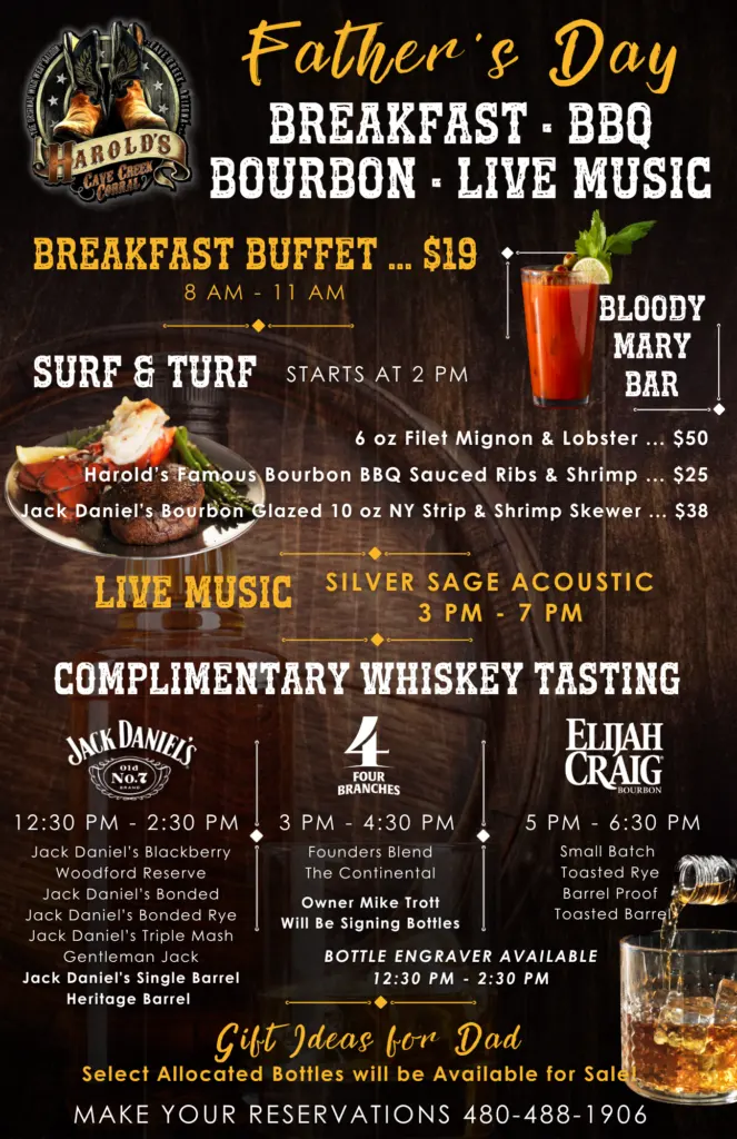 Father's Day 2026 at harold's corral in cave creek
