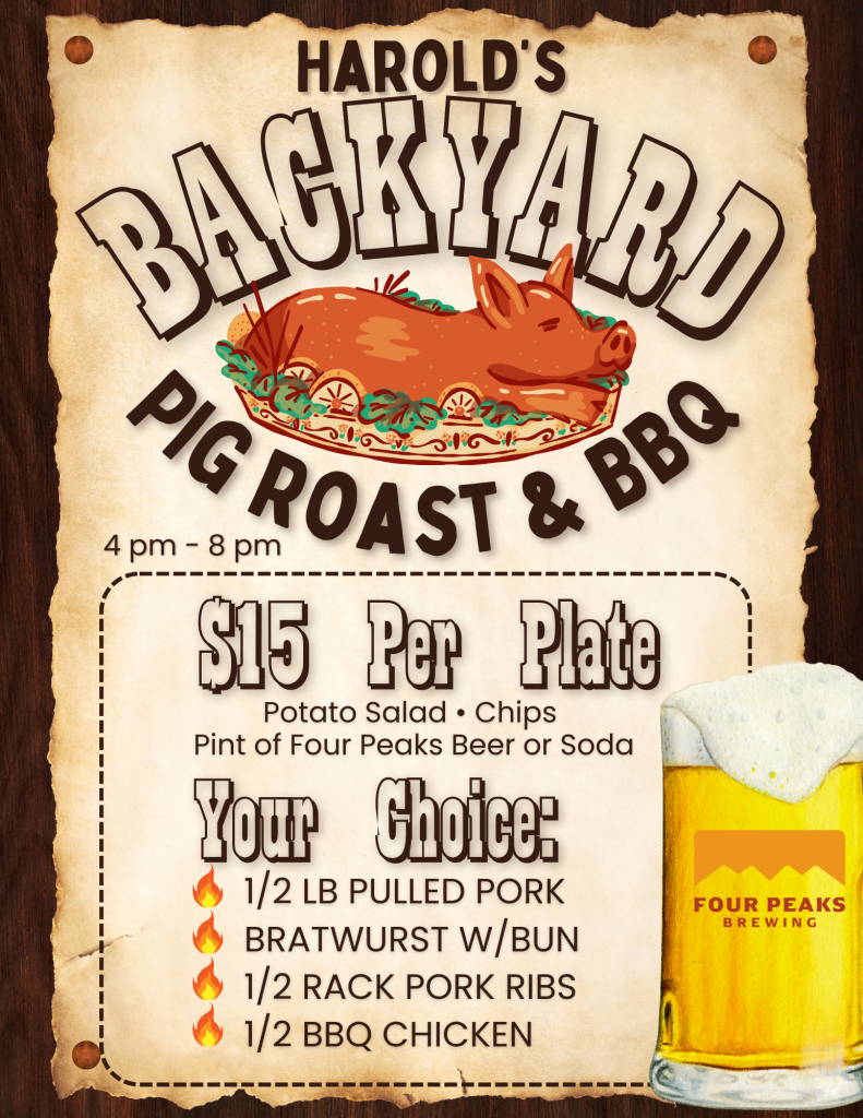 harold's backyard bbq pig roast in cave creek