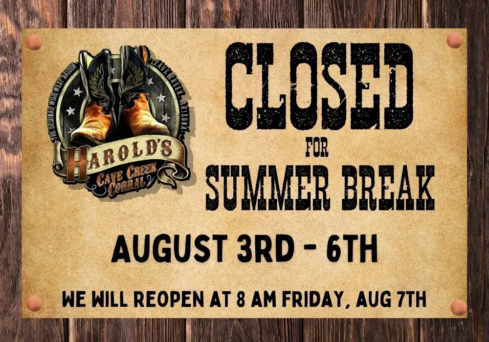 Harold's closed for summer break
