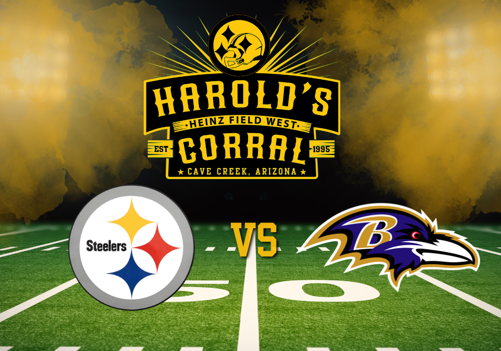 steelers vs ravens at harold's corral in cave creek