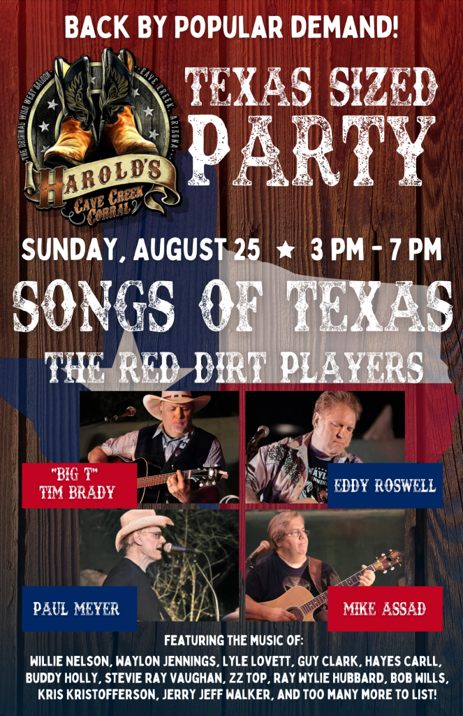 Songs of texas live music at harold's corral in cave creek