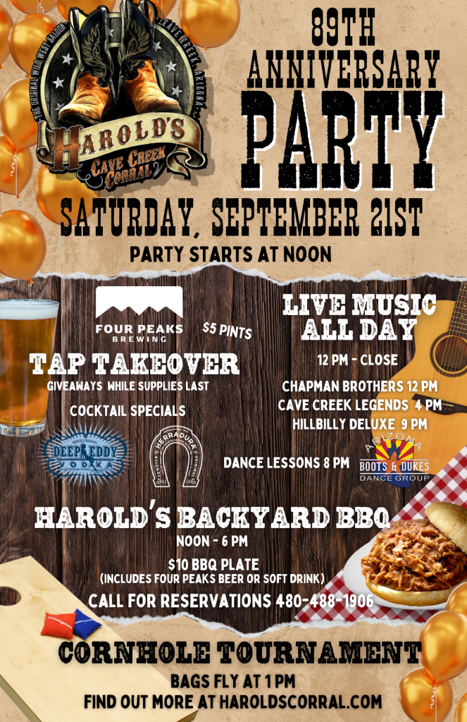 Harold's Corral anniversary party in cave creek