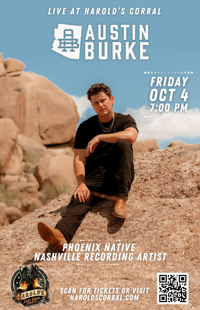 Austin Burke at harold's corral in cave creek