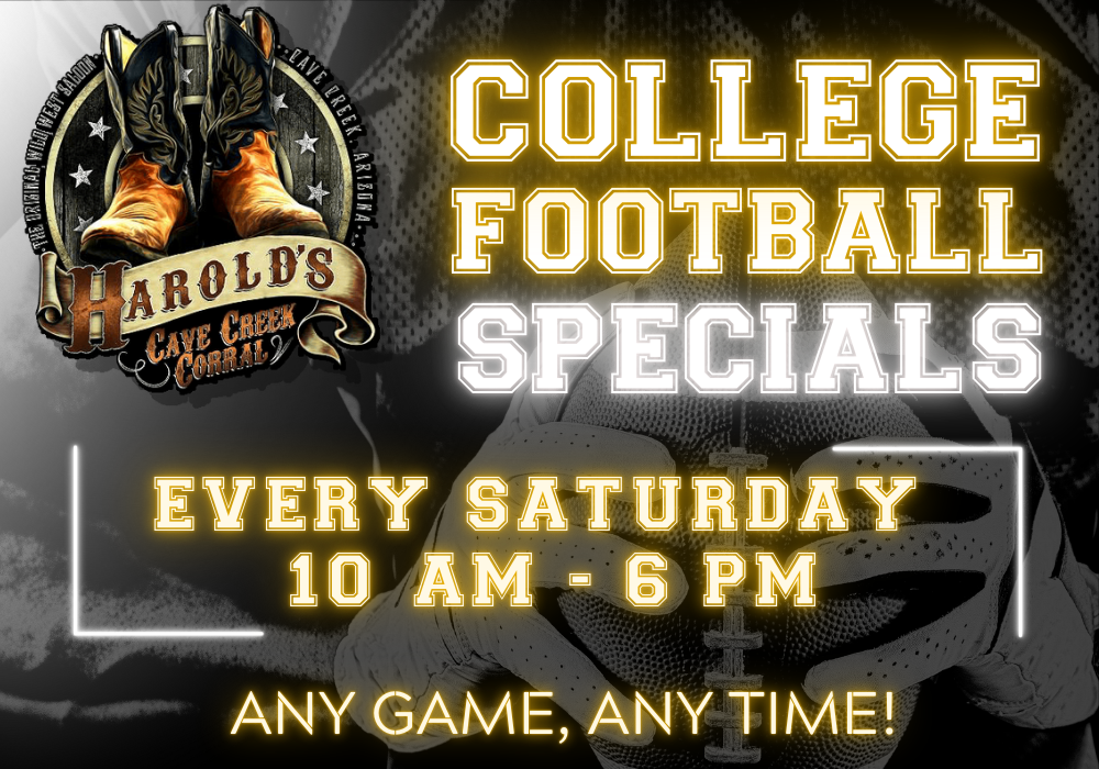 College football games at harold's corral in cave creek