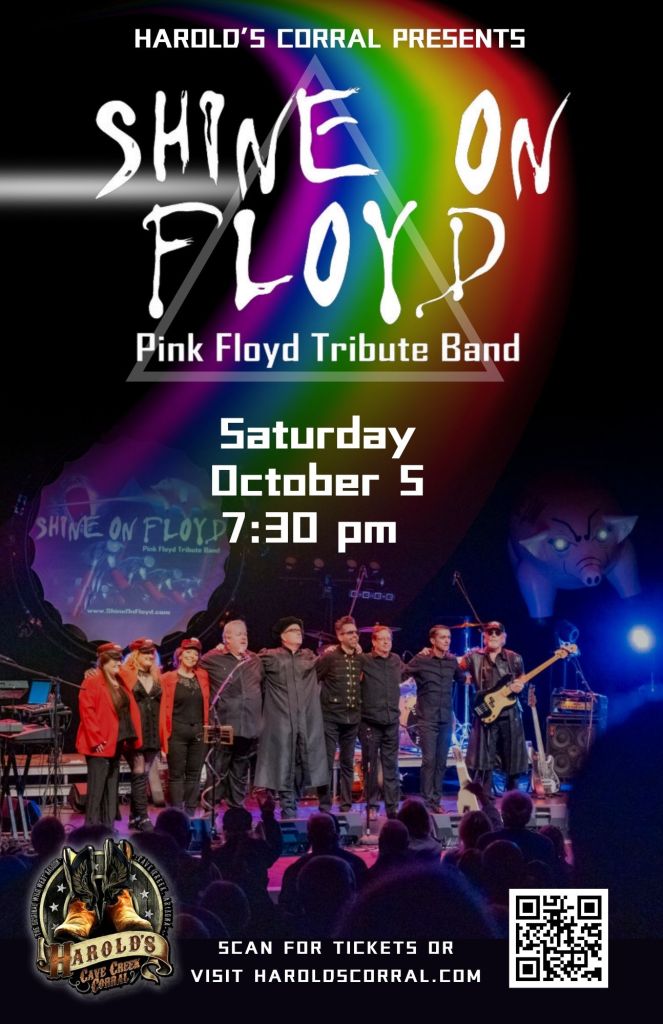 shine on floyd pink floyd tribute band at harold's corral in cave creek