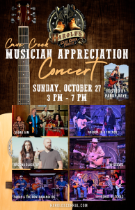 cave creek musician appreciation concert at Harold's Corral