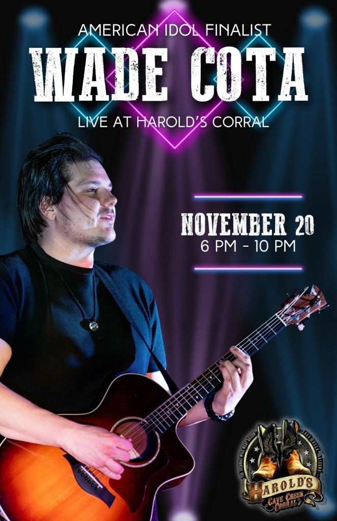 Wade Cota live at harold's corral in cave creek