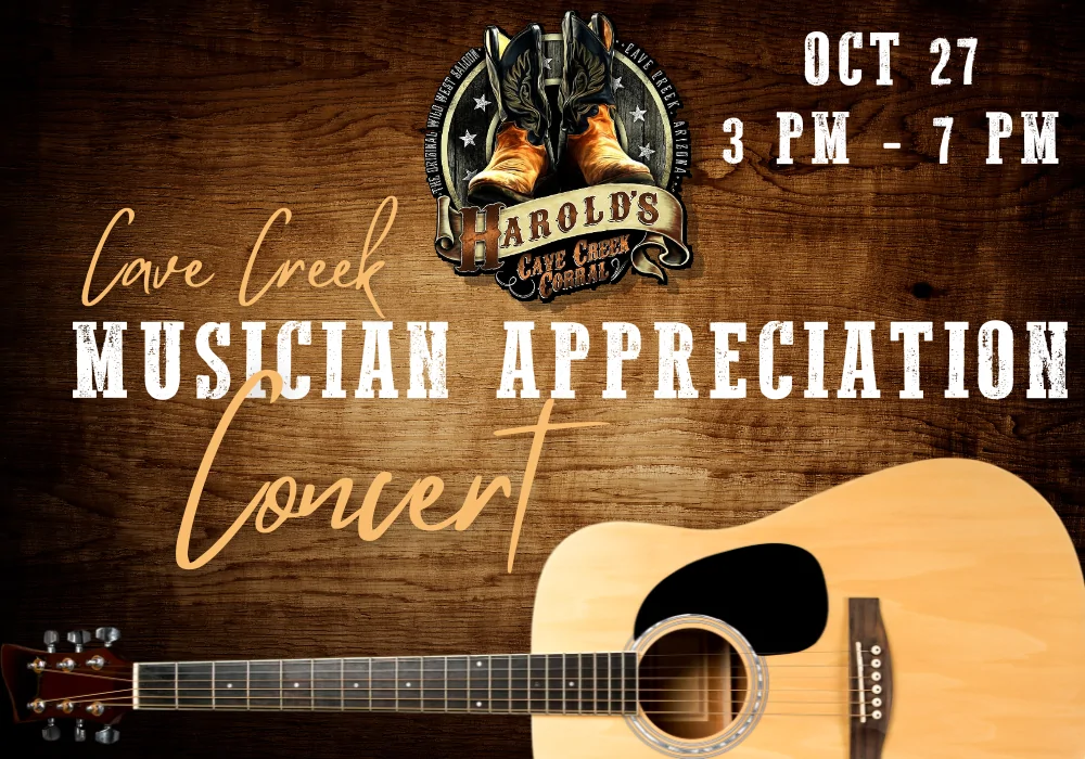 cave creek musician appreciation concert at Harold's Corral