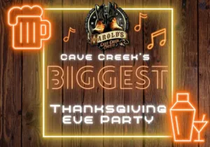 thanksgiving eve party at harold's corral