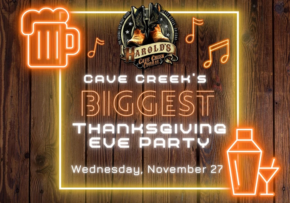 Thanksgiving Eve party at Harold's Corral in Cave Creek