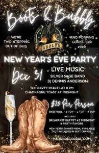 Harold's corral new years eve party in cave creek