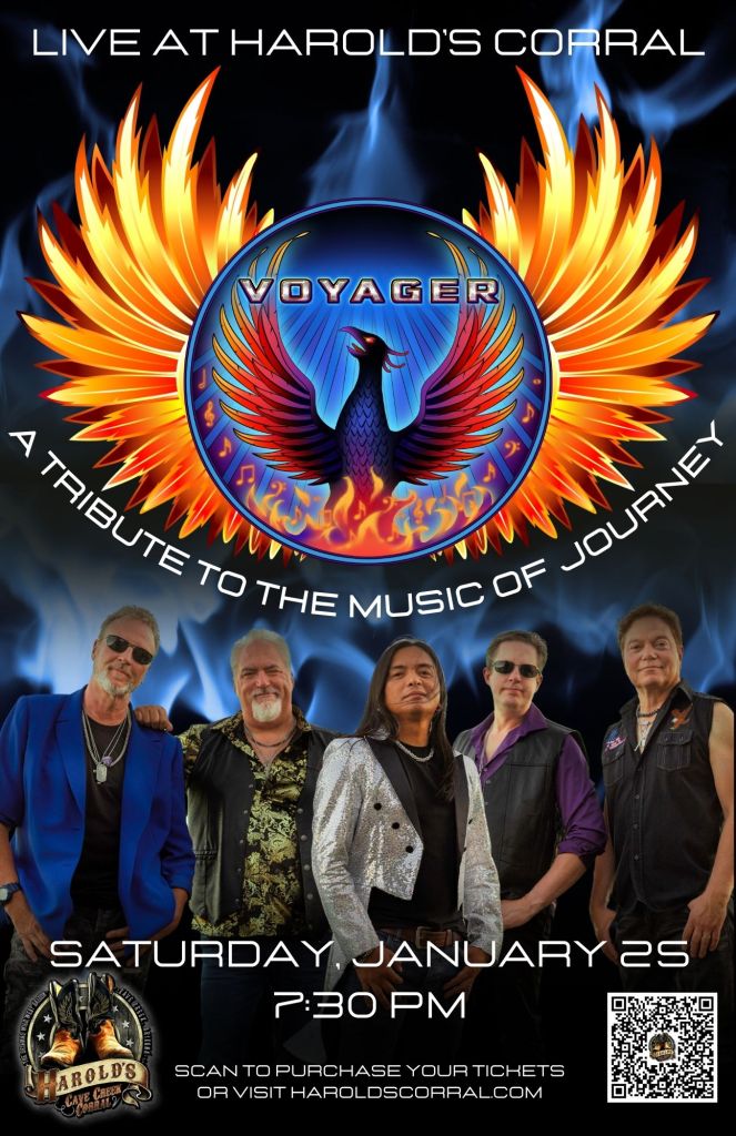 Voyager a tribute to journey at harold's corral in cave creek