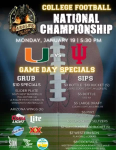College football national championship watch at harold's corral