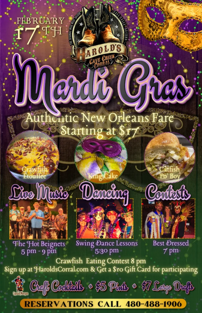 Mardi Gras at Harold's Corral in Cave Creek