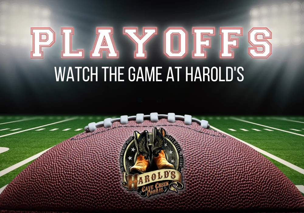 Watch the nfl playoff games at harold's corral in cave creek