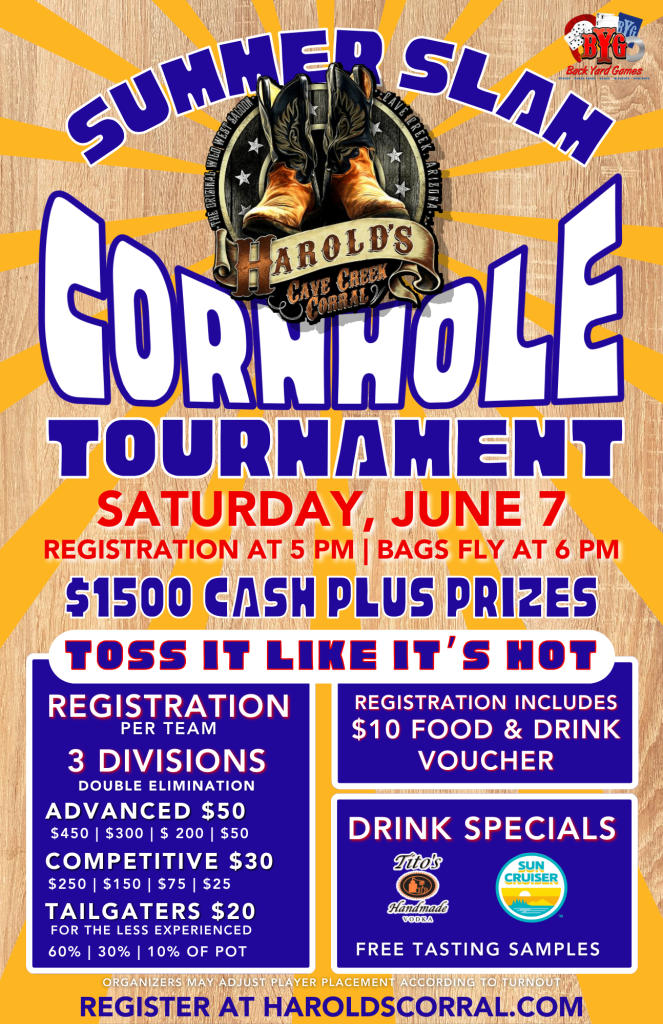 Harold's corral summer cornhole tournament