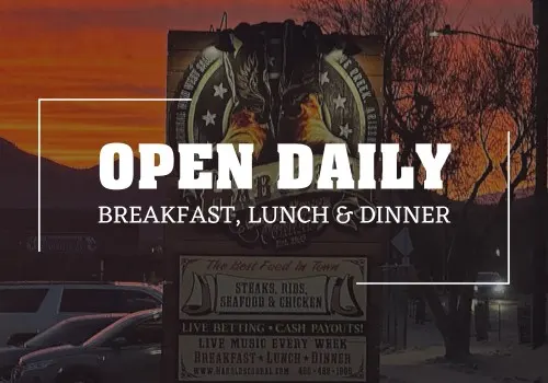 Open Daily for Breakfast, Lunch and Dinner
