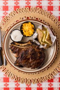 BONE-IN RIBEYE AT HAROLD'S CORRAL at Harold's Corral in Cave Creek