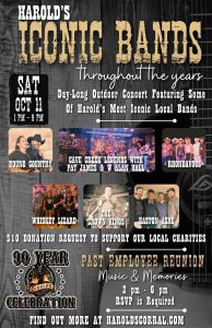 Iconic bands concert at Harold's