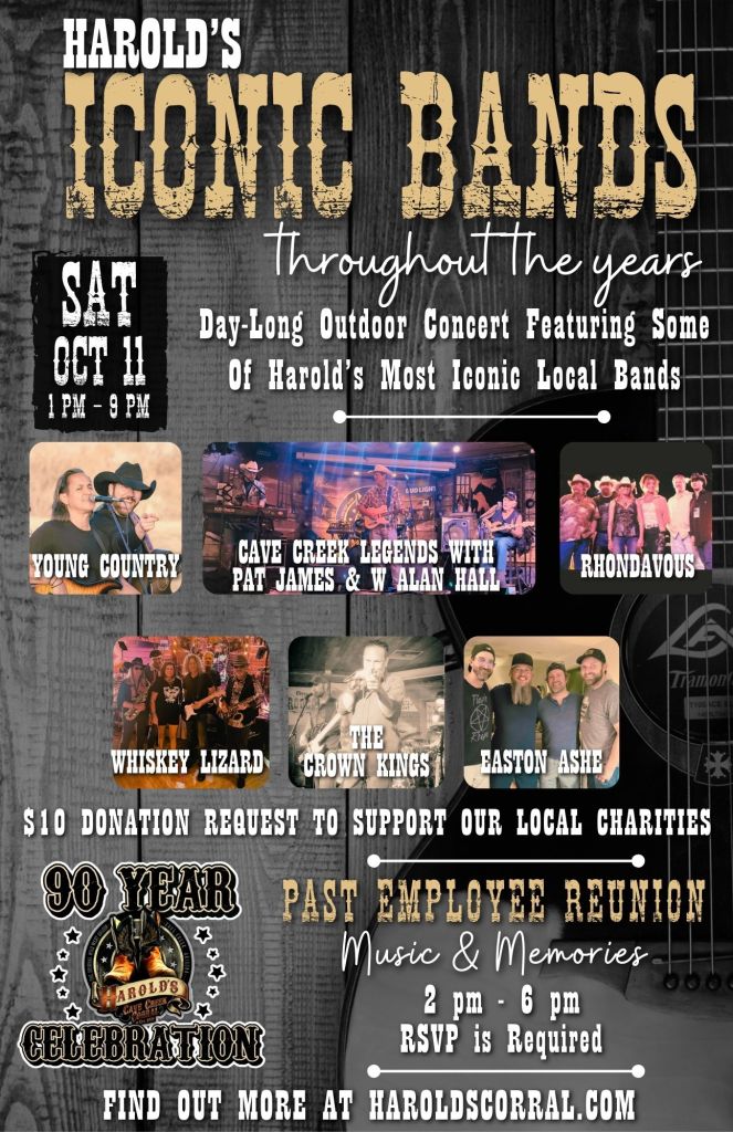 Iconic bands concert at Harold's