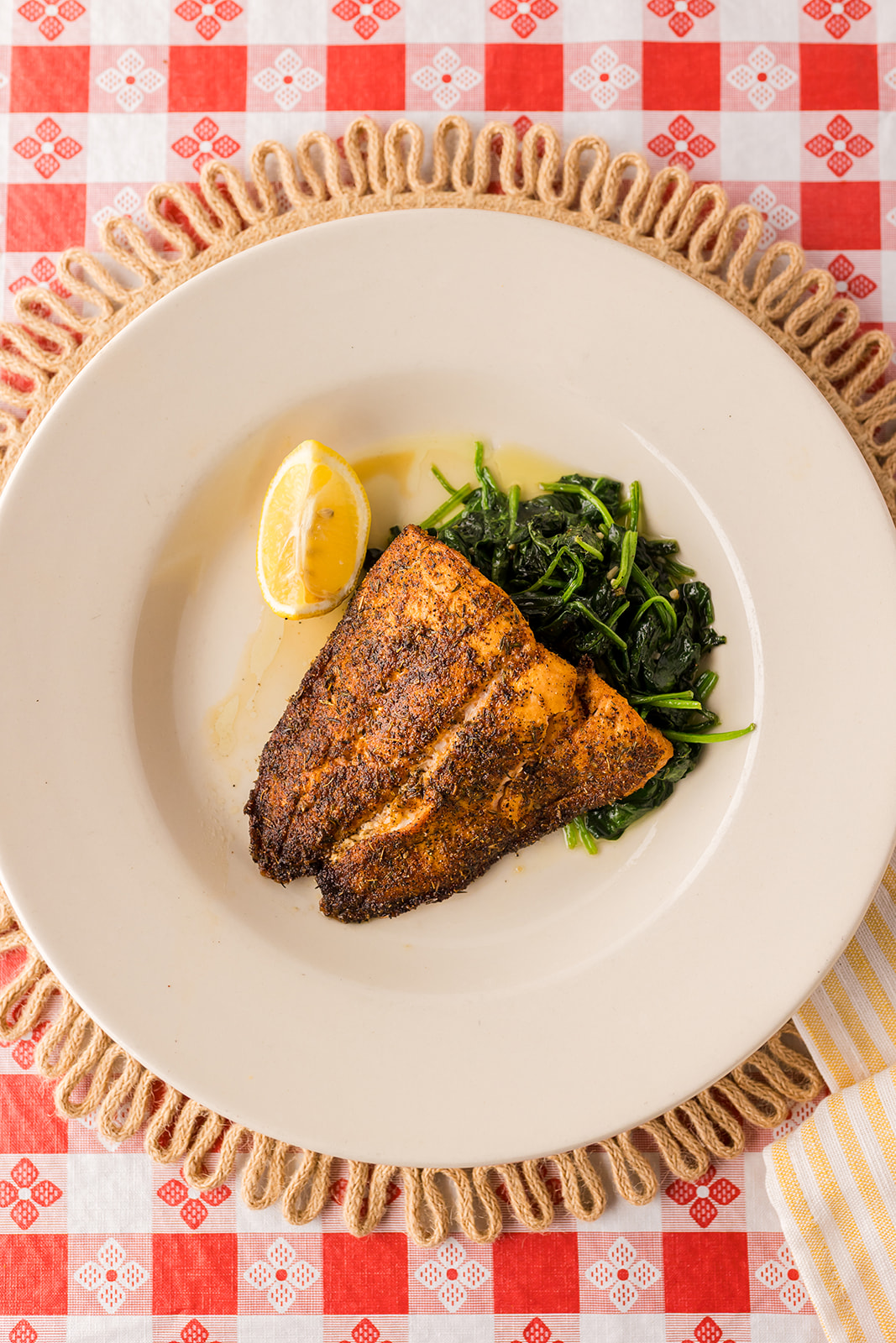 Fresh Atlantic salmon at Harold's Corral in Cave Creek