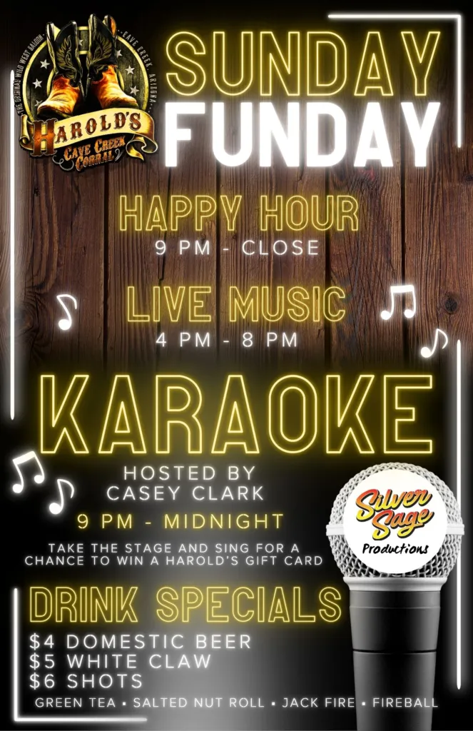 Sunday Funday at Harold's Corral - karaoke