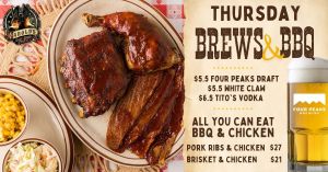 all you can eat bbq at Harold's corral on thursday