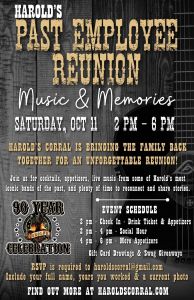 Harold's corral past employee reunion