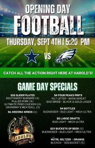 Opening day football at Harold's corral in cave creek