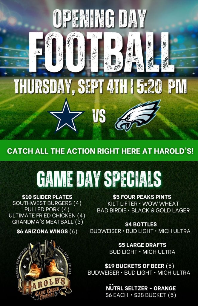 thursday night football game opener at harold's corral