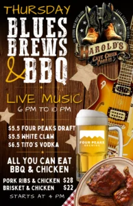blues brews and bbq at harold's corral on thursdays in cave creek