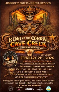 arm wrestling showdown at harold's corral in cave creek