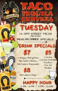 taco tuesday specials at harold's