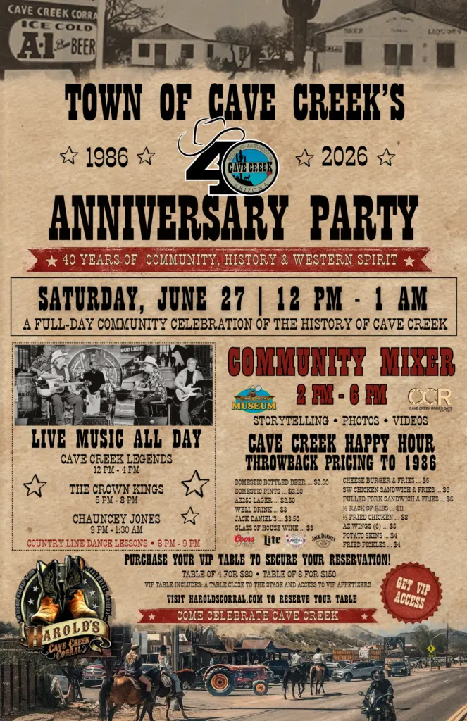 Town of cave creek 40thanniversary party at harold's corral