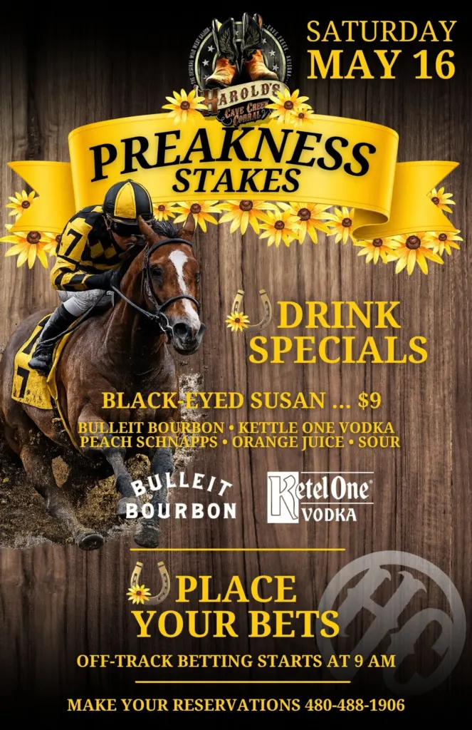 preakness stakes at harolds' corral in cave creek off-track betting